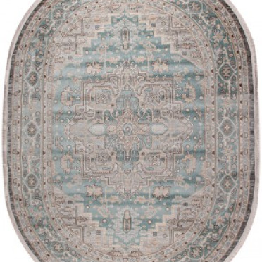 Ковер Avon 36862A OVAL L.GREY / BLUE