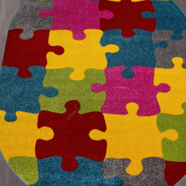 Детский ковер V820 - MULTICOLOR - Овал - коллекция RIO