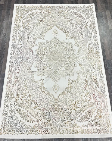 Ковер турецкий A3584B Lowa (Полиэстер хит-сет, бежевый, кремовый)