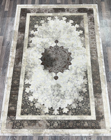 Ковер турецкий AA610A Lisa (Полиэстер, бежевый, серый)