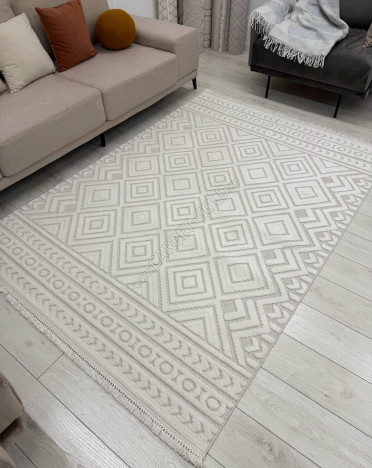 Ковер турецкий PL-234 Поло (Полиэстер, кремовый)