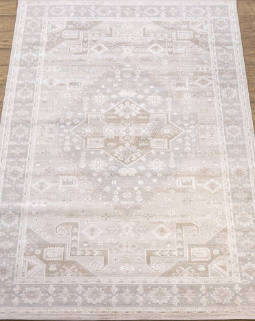 Ковер турецкий SC90B Trend (Полиэстер, бежевый, серый)