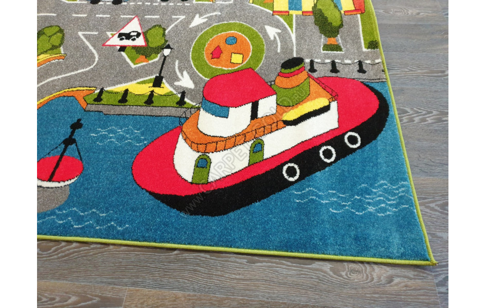 Детский российский ковер Фэнси ДИЗАЙН 20701 ЦВЕТ 22066 город с дорогами для машинок