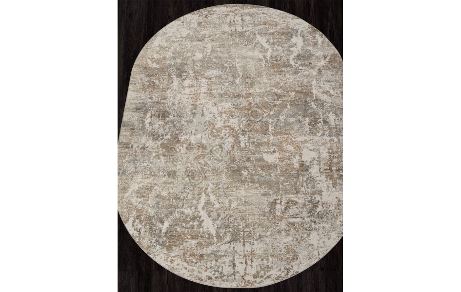 Ковер F445AF - BROWN / CREAM - Овал - коллекция AFINA