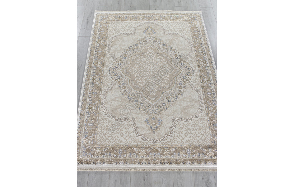 Ковер 27226A - BEIGE / BLUE - Прямоугольник - коллекция MOSSO