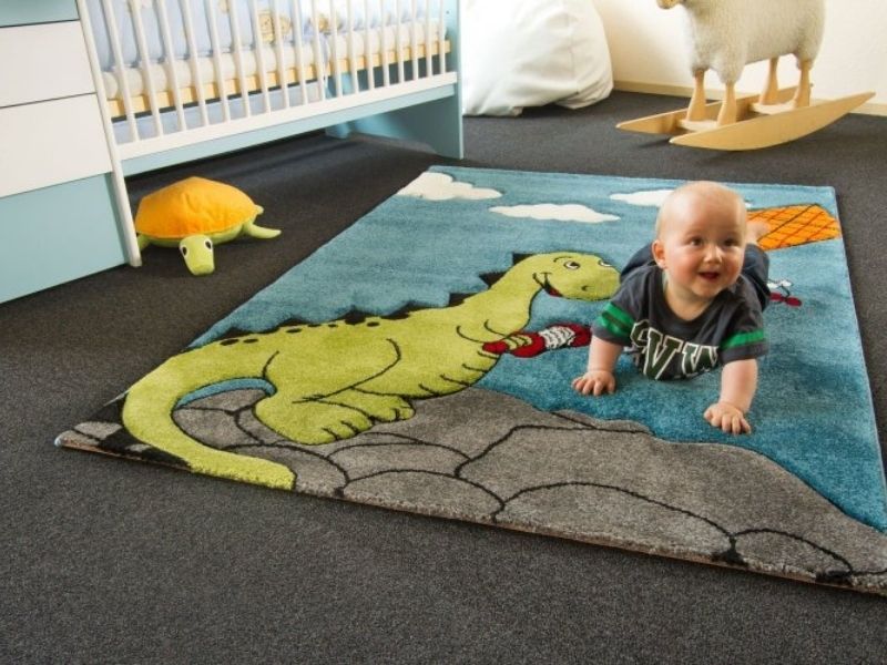 Ковер с динозавром в комнату для мальчика