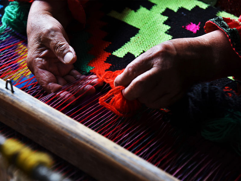 Процесс изготовления ковра